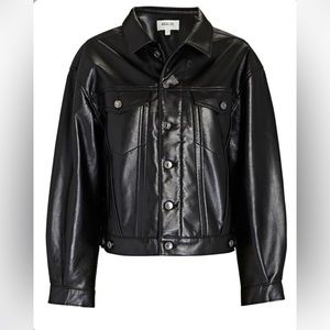AGOLDE Black Charli Leather Jacket